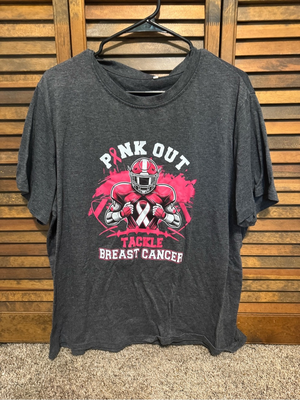 Pink Out Tackle Breast Cancer Graphic Tee